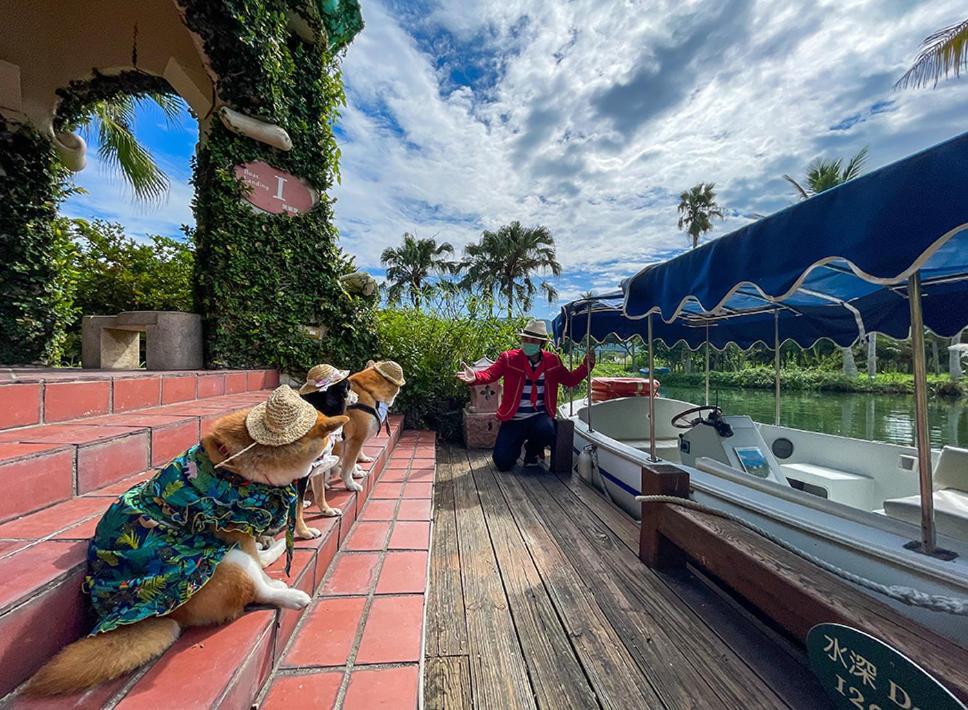 Promisedland Resort & Lagoon Shoufeng Exterior foto Dogs on a boat at the park
